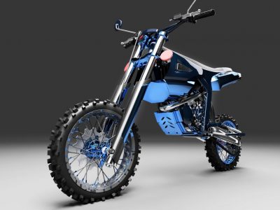 Dirt bike rendering created with Fusion 360. Inventor – Nivel 1